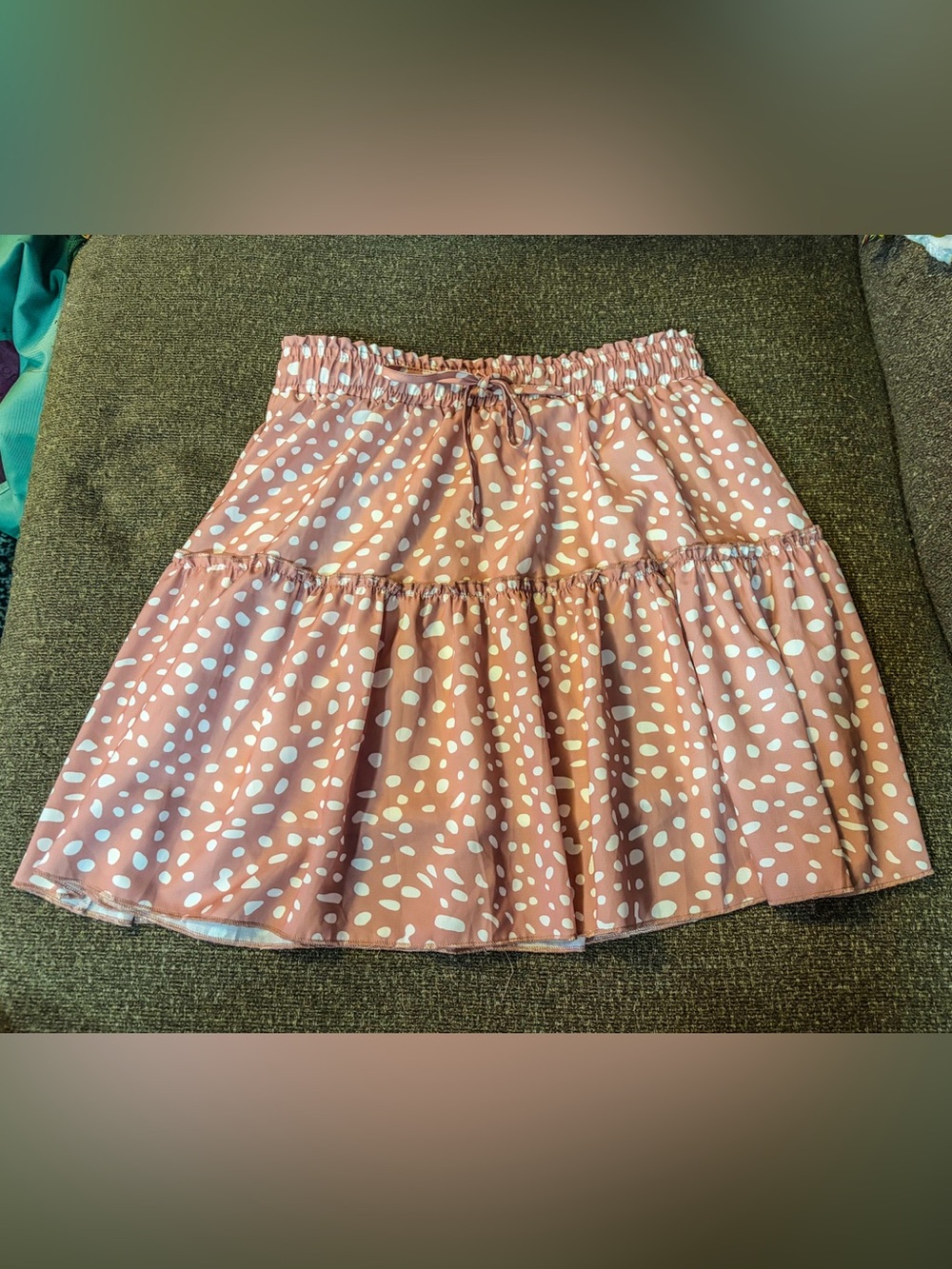 Hibluco Rose & White polka dot skirt